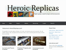 Tablet Screenshot of heroicreplicas.com